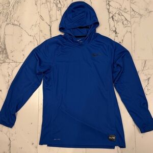 Nike Men's Dri-FIT Blue Hooded Shirt